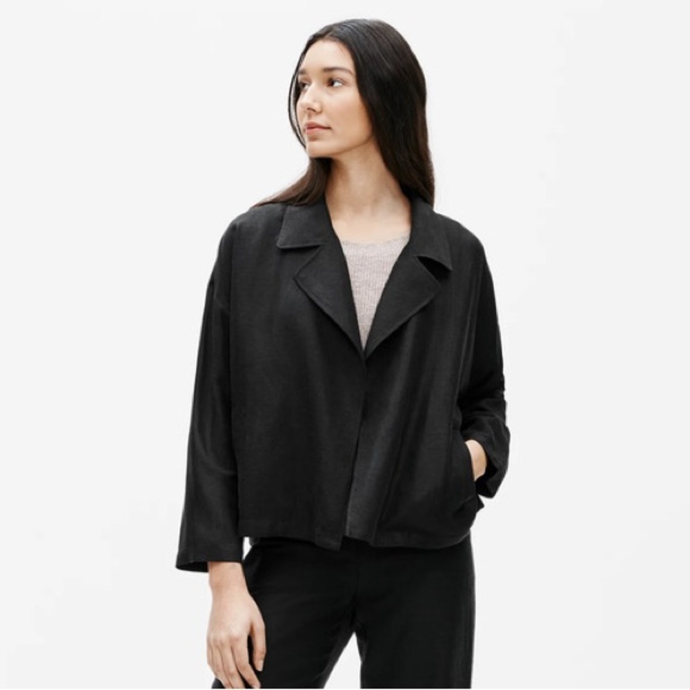 Eileen Fisher Tencel & Linen Slub Jacket